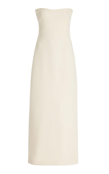 Opus Strapless Wool-Silk Maxi Dress