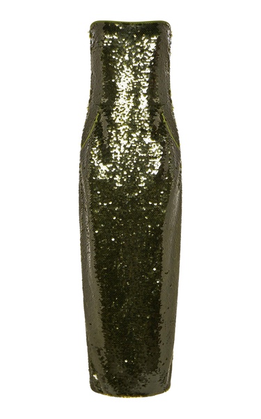 Audrey Sequined Crepe Maxi Dress