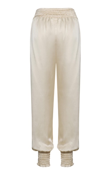 Jicarilla Silk Straight-Leg Pants