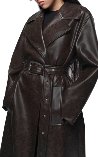 Tate Recycled Leather Trench Coat