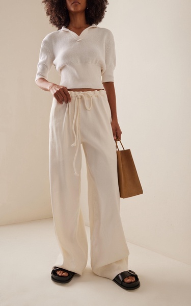 Jade Eco-Linen Wide-Leg Pants