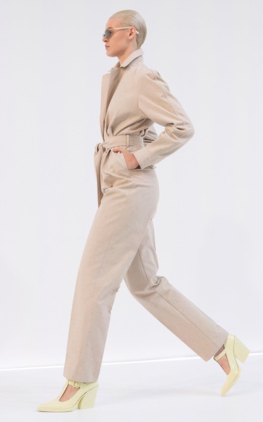 Natura Tailored Cotton-Silk Jumpsuit