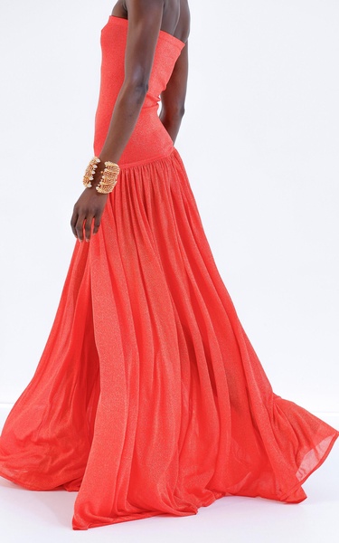 Tranquility Pleated Strapless Maxi Dress