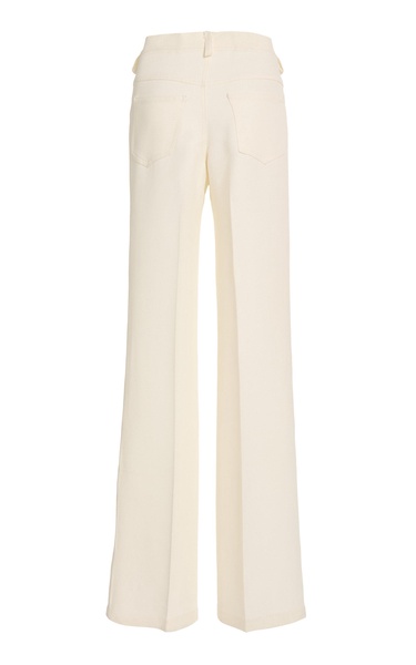 High-Rise Crepe Straight-Leg Pants