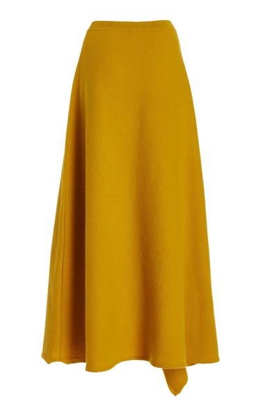 Mireya Ruffled Merino Wool Maxi Skirt