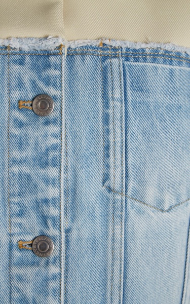 Paneled Denim and Twill Jacket