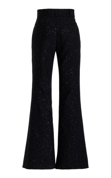 Allanon Sequined Wool-Blend Flare Pants 