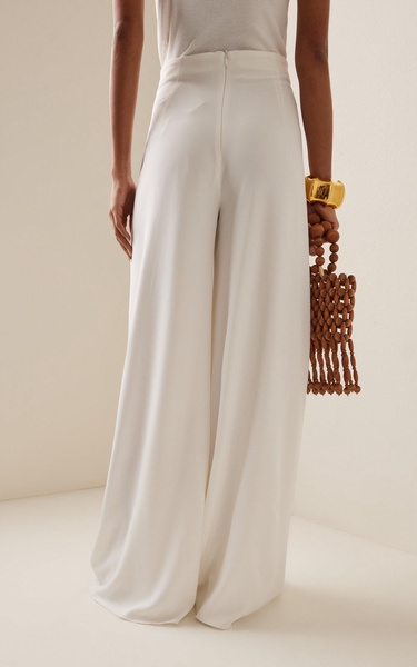 Andes High-Rise Crepe Wide-Leg Pants