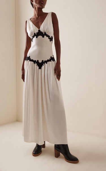 Highland Embroidered Silk Maxi Dress