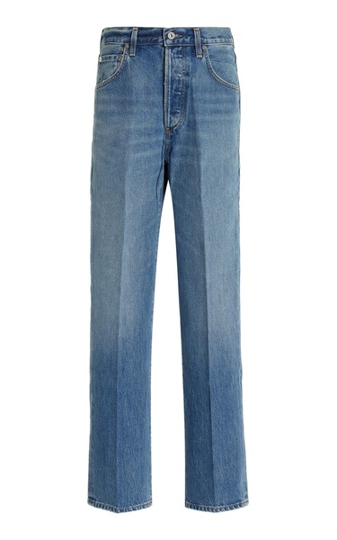 Baretta Rigid Mid-Rise Straight-Leg Jeans