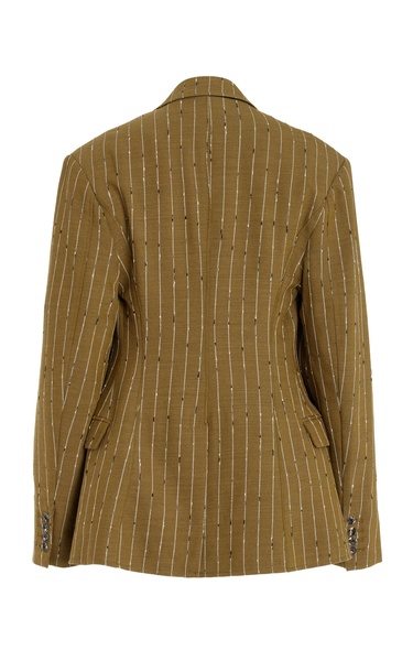 Dhemi Pinstriped Wool-Blend Blazer