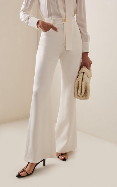 High-Rise Crepe Straight-Leg Pants