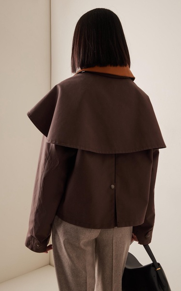 Austen Cape-Detailed Cotton Jacket