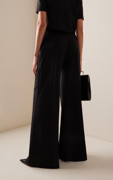 High-Rise Wool-Blend Wide-Leg Pants