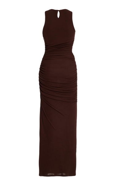 Ruched Jersey Maxi Dress