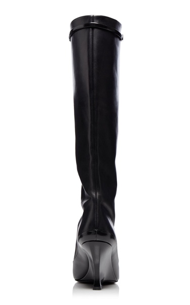 Raven Leather Knee Boots