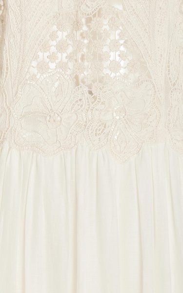 Flower Lace-Appliquéd Dress