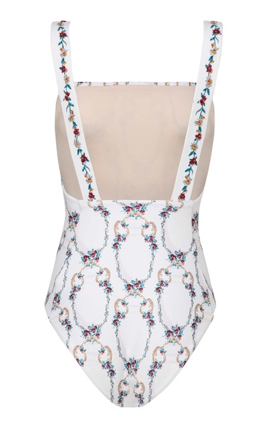 Cafe Florero Square Neck One-Piece Swimsuit