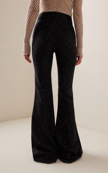 Allanon Sequined Wool-Blend Flare Pants 