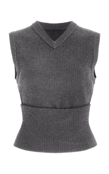 Cruz Convertible Ribbed-Knit Sweater Vest