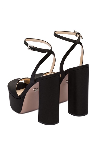 satin platform 135mm sandals