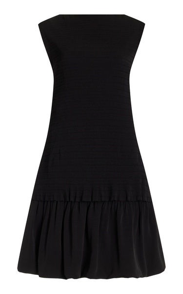 Martine Pleated-Knit Mini Dress