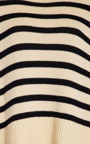 Signature Stripe Wool-Cotton Turtleneck Sweater