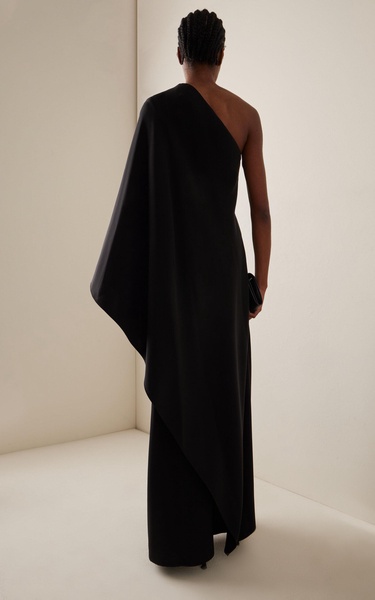 Sparrow Asymmetric Silk Cady Maxi Dress