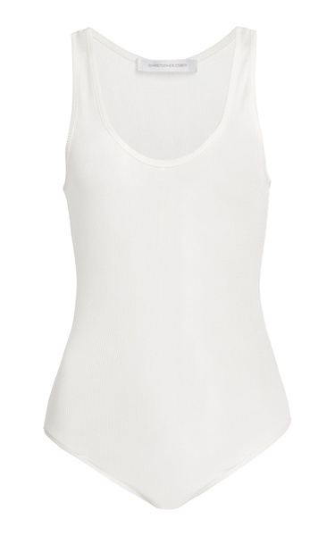 Sonora Ribbed-Jersey Tank Bodysuit