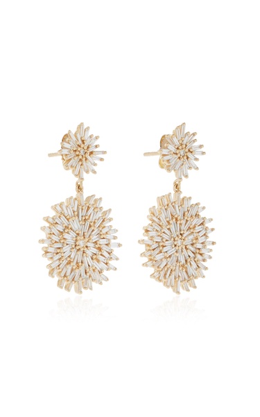 Classic 18K Yellow Gold Diamond Midi Earrings