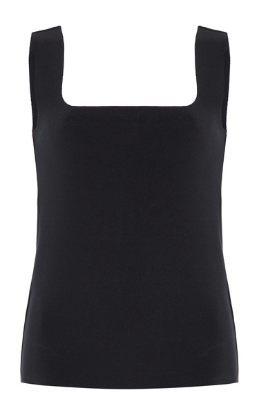 Exclusive Lay2 Sleeveless Bonded Crepe Top