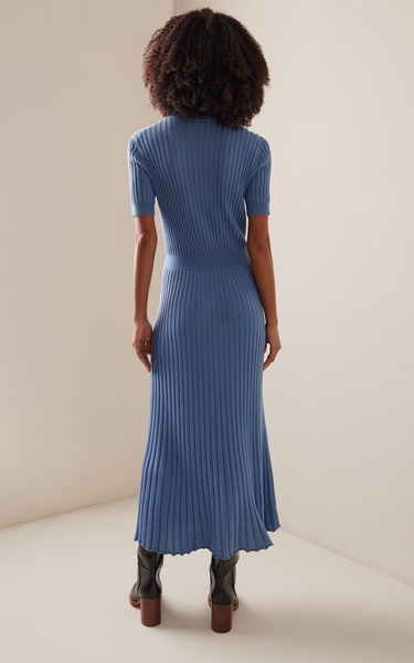 Amor Ribbed-Knit Cashmere-Silk Dress