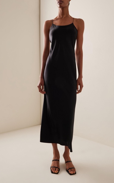 Nensi Dojaka for Calvin Klein Open-Back Silk-Satin Midi Dress