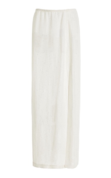 Stella Linen-Blend Maxi Skirt