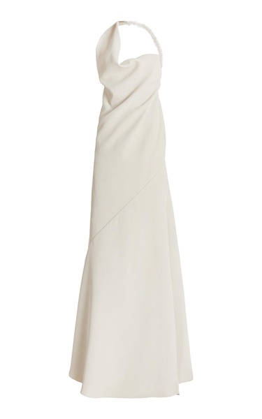 Desires Beaded Twill Asymmetric Gown