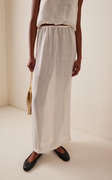 Stella Linen-Blend Maxi Skirt