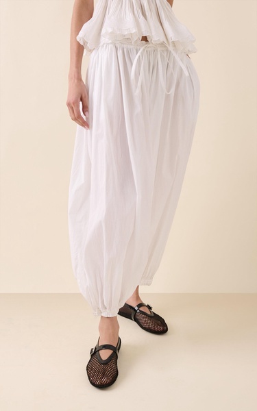 Drop-Rise Cotton Balloon Pants