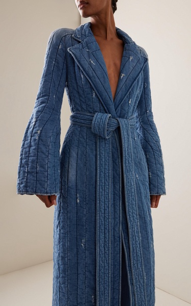 Dalloway Quilted Cotton-Linen Coat