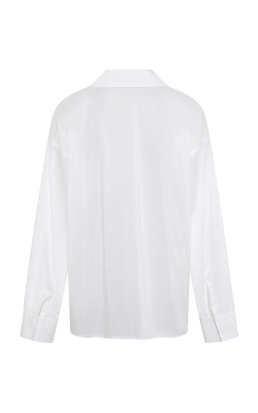 Lindy Lace-Up Cotton-Blend Shirt