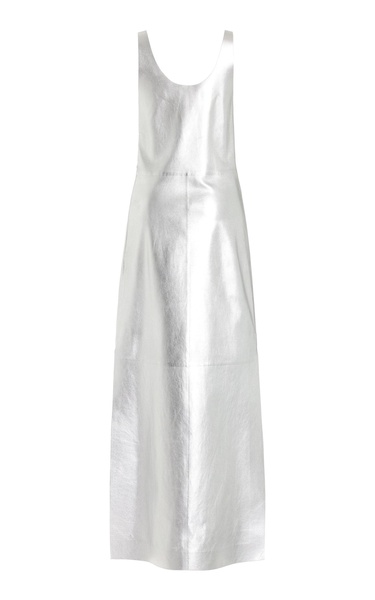 Ellson Metallic Leather Maxi Dress