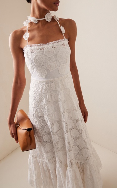 Villanelle Embroidered Lace Maxi Dress