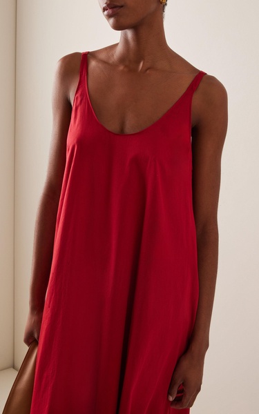 Exclusive Yoko Sleeveless Cotton Maxi Dress