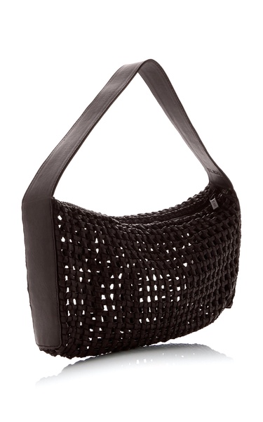 Macrame Leather Mesh Bag