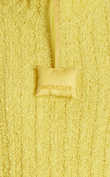 1 Moncler JW Anderson Half-Zip Ribbed-Knit Sweater