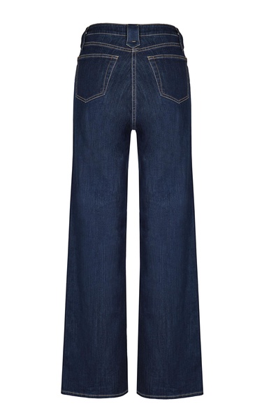 A Navegar Seamed Denim Straight-Leg Pants