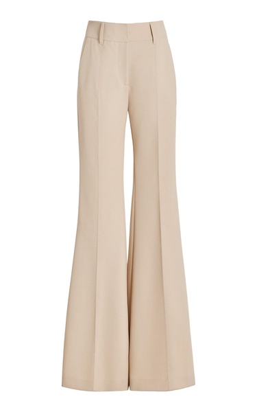 Rhein Wool Crepe Wide-Leg Pants