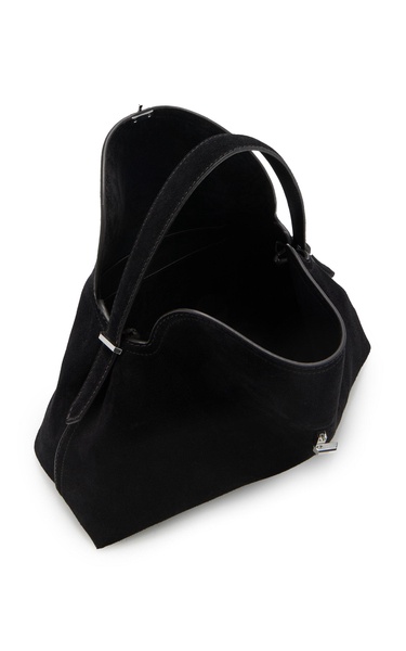 T-Lock Suede Top Handle Bag