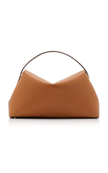 T-Lock Leather Top Handle Bag