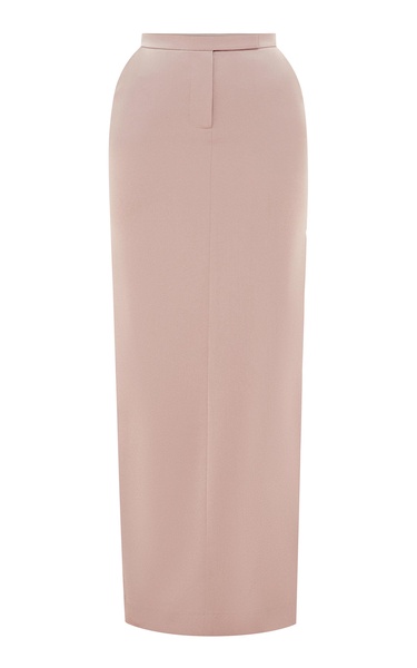 Tailored Satin Crepe Maxi Skirt