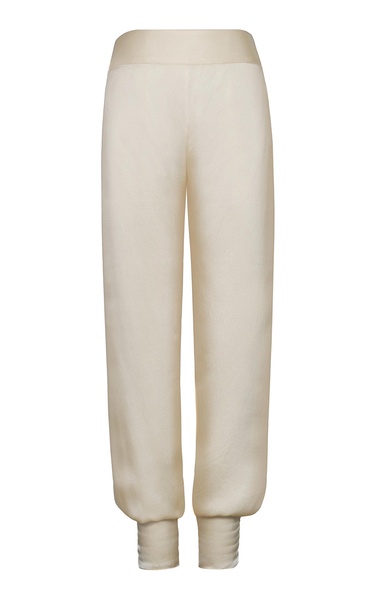 Jicarilla Silk Straight-Leg Pants